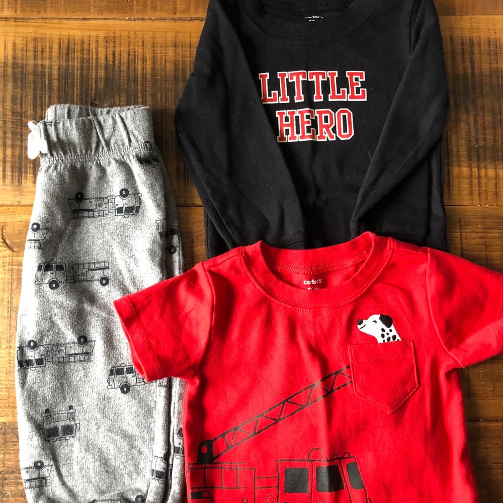 Fire Truck 3 Piece Outfit